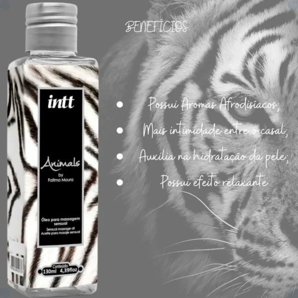 ÓLEO DE MASSAGEM AFRODISÍACO INTT ANIMALS 130ML - Imagem 3