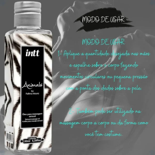ÓLEO DE MASSAGEM AFRODISÍACO INTT ANIMALS 130ML - Imagem 2