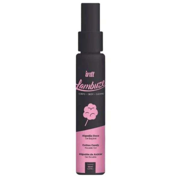 GEL BEIJÁVEL PARA SEXO ORAL  MASSAGEM LUBRIFICAÇÃO INTT LAMBUZE SPRAY 55ML 5 SABORES - Imagem 2