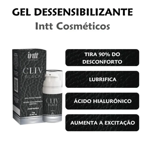 DESSENSIBILIZANTE PARA SEXO ANAL INTT CLIV BLACK SPRAY 17G - Imagem 2