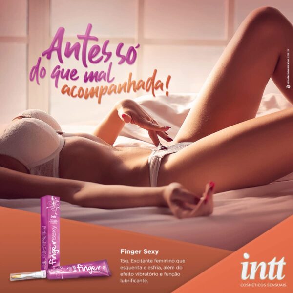 GEL EXCITANTE FEMININO TÉRMICO VIBRADOR INTT FINGER SEXY 15G COM DEDO APLICADOR - Imagem 4