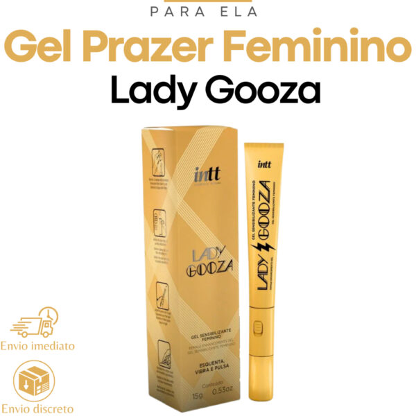 GEL EXCITANTE FEMININO TÉRMICO VIBRADOR INTT LADY GOOZA 15G TUTTI FRUTTI COM PONTA VIBRATÓRIA - Imagem 3