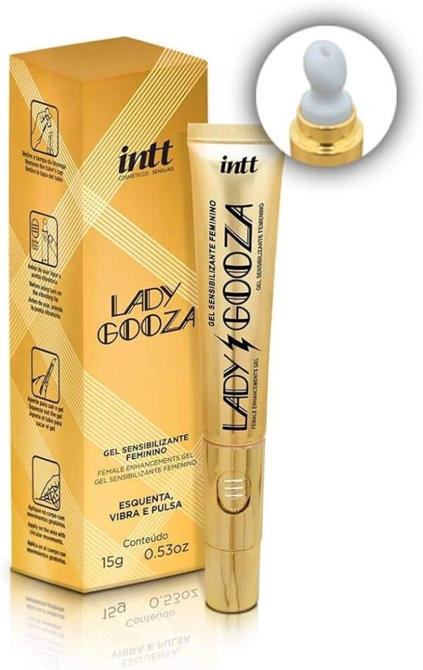 GEL EXCITANTE FEMININO TÉRMICO VIBRADOR INTT LADY GOOZA 15G TUTTI FRUTTI COM PONTA VIBRATÓRIA - Imagem 8