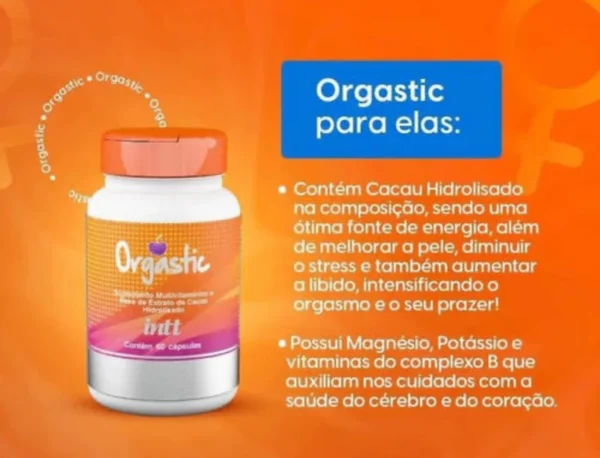 SUPLEMENTO MULTIVITAMÍNICO FEMININO INTT ORGASTIC 60 CÁPSULAS - Imagem 2