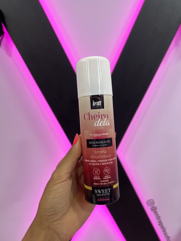 DESODORANTE AFRODISÍACO ÍNTIMO E CORPORAL FEMININO INTT CHEIRO DELA 166ML - Imagem 5