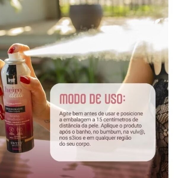 DESODORANTE AFRODISÍACO ÍNTIMO E CORPORAL FEMININO INTT CHEIRO DELA 166ML - Imagem 8
