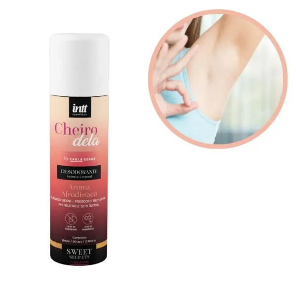 DESODORANTE AFRODISÍACO ÍNTIMO E CORPORAL FEMININO INTT CHEIRO DELA 166ML - Imagem 9