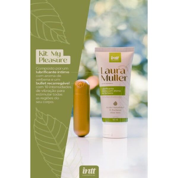 KIT INTT MY PLESURE BY LAURA MULLER GEL LUBRIFICANTE ÍNTIMO VERBENA + BULLET 10 VELOCIDADES - Imagem 2
