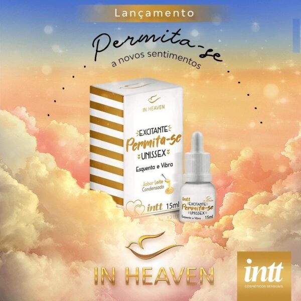 GEL EXCITANTE UNISSEX INTT LINHA IN HEAVEN PERMITA-SE GOTAS 15ML - Imagem 3