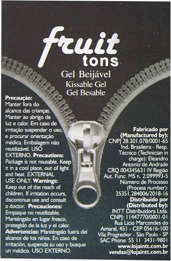 GEL BEIJÁVEL PARA SEXO ORAL INTT FRUIT SEXY TONS 50ML VINHO TINTO - Imagem 3
