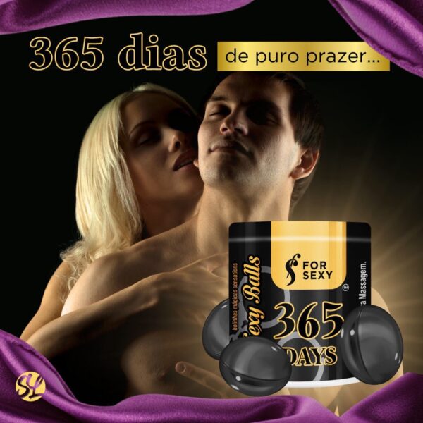 BOLINHAS EXPLOSIVAS DE GEL FOR SEXY 365 DAYS SEXY BALLS 3 UNIDADES - Imagem 2