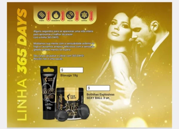 GEL LUBRIFICANTE TÉRMICO EXCITANTE INTENSO PARA MASSAGEM FOR SEXY 365 DAYS BISNAGA 8G - Imagem 3