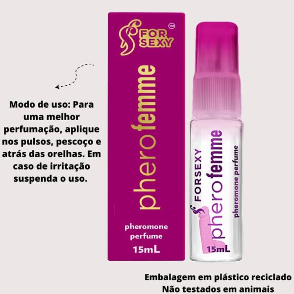 PERFUME AFRODISÍACO FEROMÔNIO FOR SEXY PHEROFEMME SPRAY 15ML - Imagem 4