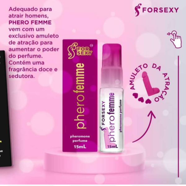 PERFUME AFRODISÍACO FEROMÔNIO FOR SEXY PHEROFEMME SPRAY 15ML - Imagem 5