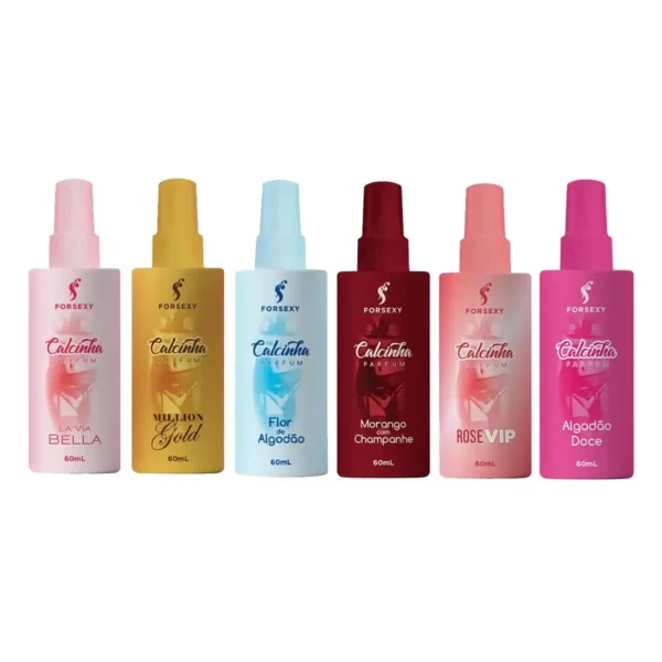 PERFUME AFRODISÍACO PARA CALCINHA FOR SEXY CALCINHA PARFUM SPRAY 60ML 6 FRAGRÂNCIAS