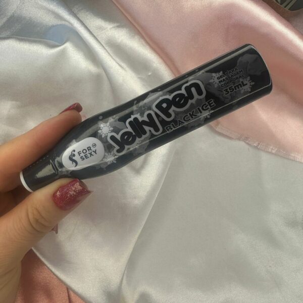 CANETA GEL BEIJÁVEL FOR SEXY JELLY PEN BLACK ICE 35ML - Imagem 2