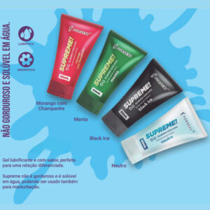 GEL LUBRIFICANTE A BASE D'ÁGUA BEIJÁVEL FOR SEXY SUPREME 60ML 4 SABORES