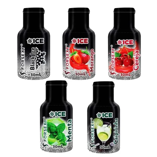 ÓLEO BEIJÁVEL TÉRMICO PARA MASSAGEM FOR SEXY ICE 30ML 5 SABORES