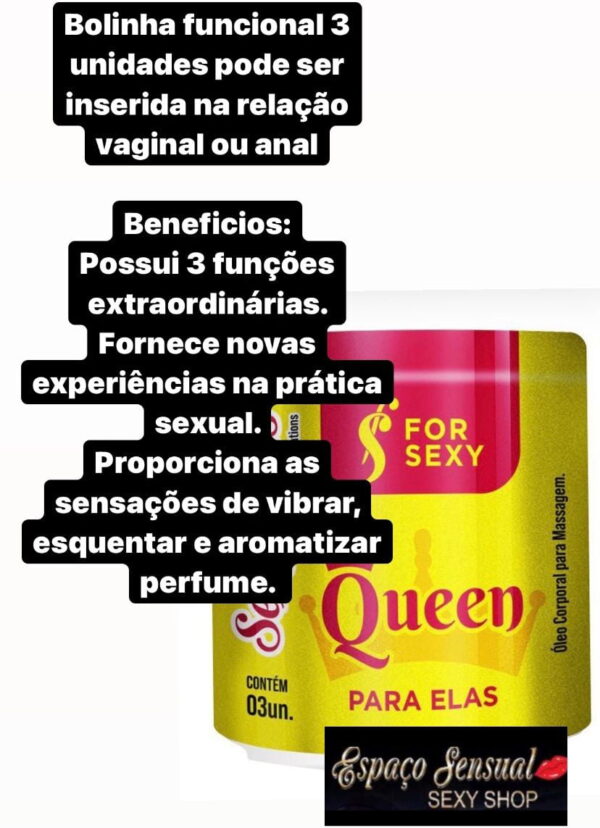 BOLINHAS EXPLOSIVAS DE GEL TÉRMICO VIBRADOR FOR SEXY QUEEN PARA ELAS 3 UNIDADES - Imagem 5