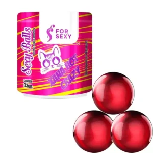 BOLINHAS EXPLOSIVAS DE GEL EXCITANTE TÉRMICO VIBRADOR FEMININO FOR SEXY XANA HOT CRAZY 3 UNIDADES