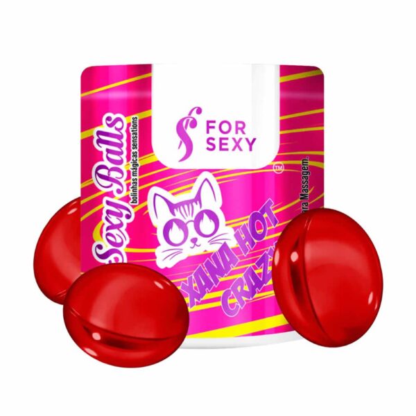 BOLINHAS EXPLOSIVAS DE GEL EXCITANTE TÉRMICO VIBRADOR FEMININO FOR SEXY XANA HOT CRAZY 3 UNIDADES - Imagem 4