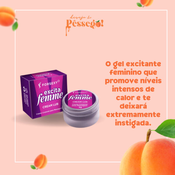 CREME LUBRIFICANTE POMADA EXCITANTE TÉRMICO VIBRADOR FEMININO FOR SEXY  EXCITA FEMME 4G - Imagem 3