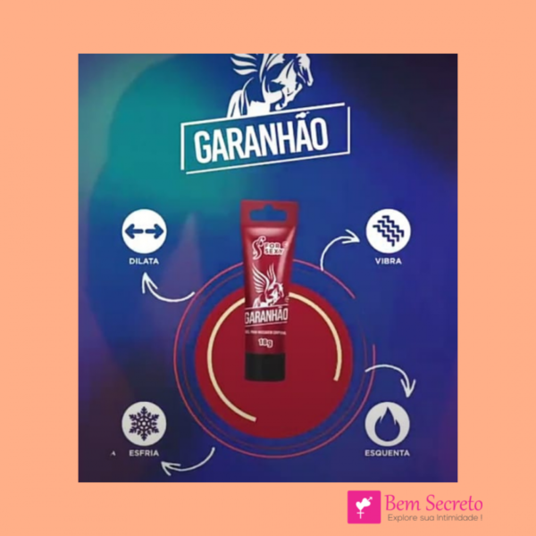 GEL EXCITANTE MASCULINO TÉRMICO VIBRADOR FOR SEXY GARANHÃO 18G - Imagem 4