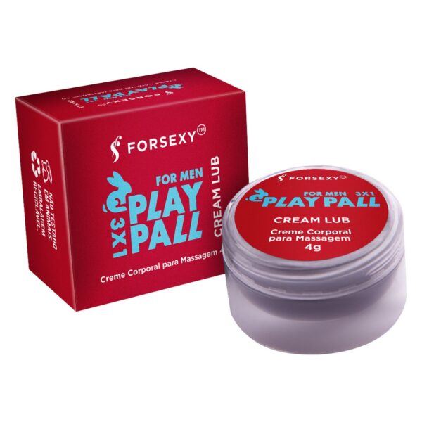 CREME LUBRIFICANTE POMADA EXCITANTE FOR SEXY PLAY PALL FOR MEN 3X1 4G