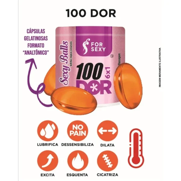 BOLINHAS EXPLOSIVAS CREME LUBRIFICANTE POMADA DESSENSIBILIZANTE CICATRIZANTE PARA SEXO ANAL FOR SEXY 100DOR 6X1 4G - Imagem 2
