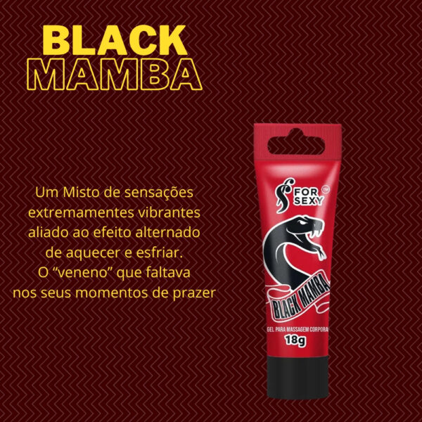 GEL MULTIFUNCIONAL ESQUENTA ESFRIA FOR SEXY BLACK MANBA 18G - Imagem 4