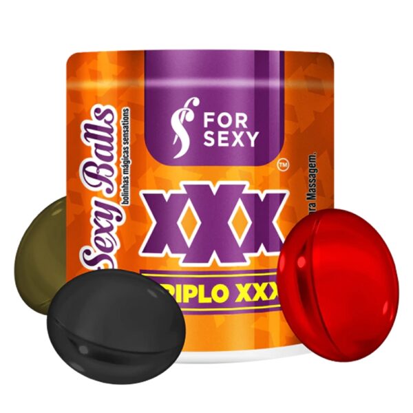 BOLINHAS EXPLOSIVAS GEL MULTIFUNCIONAL ESQUENTA ESFRIA FOR SEXY TRIPLO XXX 3 UNIDADES - Imagem 3