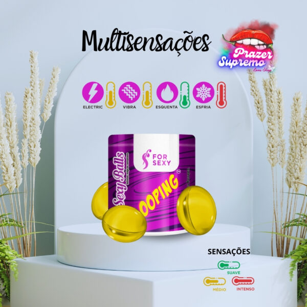 BOLINHAS EXPLOSIVAS GEL MULTIFUNCIONAL MASSAGEM ESQUENTA ESFRIA FOR SEXY LOOPING 3 UNIDADES - Imagem 3