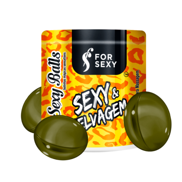 BOLINHAS EXPLOSIVAS GEL MULTIFUNCIONAL MASSAGEM ESQUENTA ESFRIA FOR SEXY SEXY & SELVAGEM 3 UNIDADES