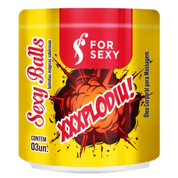 BOLINHAS EXPLOSIVAS GEL LUBRIFICANTE BEIJÁVEL FOR SEXY SEXY BALLS 3 UNIDADES 15 SABORES - Imagem 5