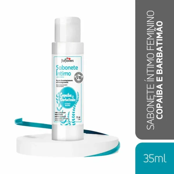 SABONETE ÍNTIMO FEMININO HOT FLOWERS COPAÍBA E BARBATIMÃO 35ML - Imagem 2