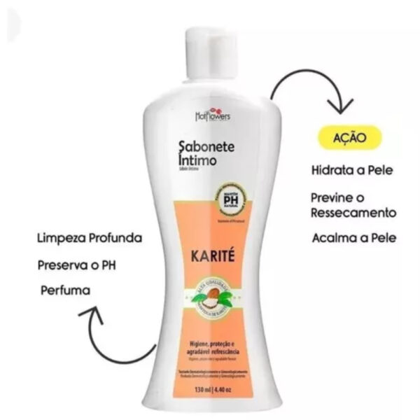SABONETE ÍNTIMO FEMININO HOT FLOWERS KARITÉ 130ML - Imagem 2