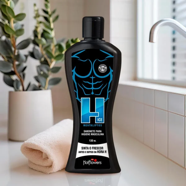 SABONETE ÍNTIMO MASCULINO HOT FLOWERS H ICE MENTALIPTOS 130ML