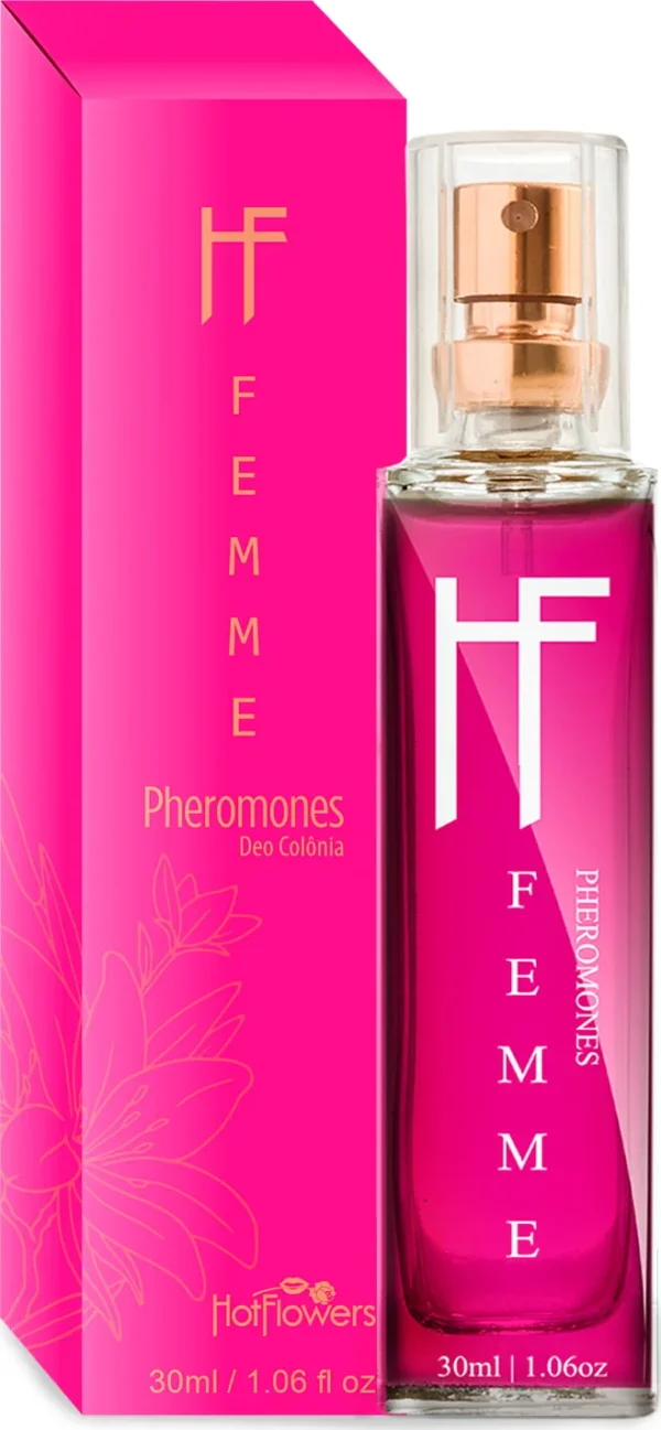 DEOCOLÔNIA AFRODISÍACA FEROMÔNIO HOT FLOWERS FEMME 30ML - Imagem 4