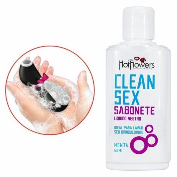 SABONETE HIGIENIZADOR PARA TOYS HOT FLOWERS CLEAN SEX 60ML