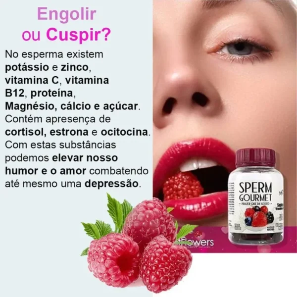 SUPLEMENTO SABORIZADOR DE GOZO HOT FLOWERS SPERM GOURMET 60 CÁPSULAS - Imagem 4