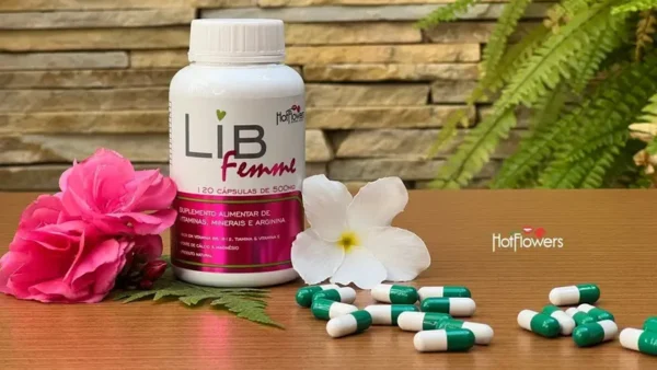 SUPLEMENTO MULTIVITAMÍNICO ESTIMULANTE FEMININO LIB FEMME 120 CÁPSULAS