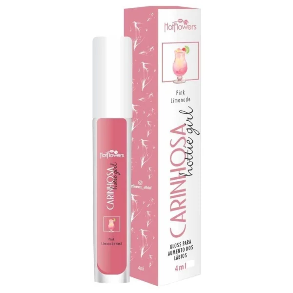 GLOSS LABIAL VOLUME E HIDRATAÇÃO SABORIZADO HOT FLOWERS 4ML 3 SABORES - Imagem 3