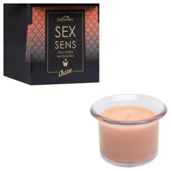 VELA PARA MASSAGEM BEIJÁVEL HOT FLOWERS SEX SENS 20G - Imagem 4