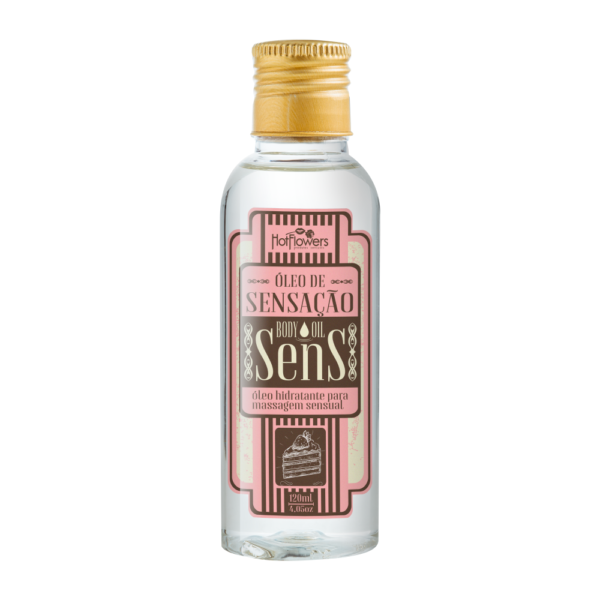 ÓLEO DE MASSAGEM HIDRATANTE  HOT FLOWERS SENS 120ML CHOCOLATE COM MORANGO
