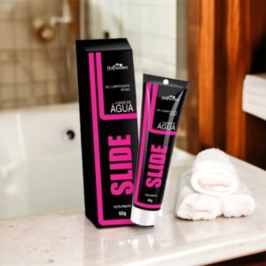 GEL BEIJÁVEL À BASE D'ÁGUA VIBRADOR TÉRMICO HOT FLOWERS DESLIZANTE SLIDE 60G TUTTI FRUTTI