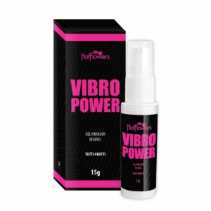GEL BEIJÁVEL VIBRADOR HOT FLOWERS VIBRO POWER 15G TUTTI FRUTTI