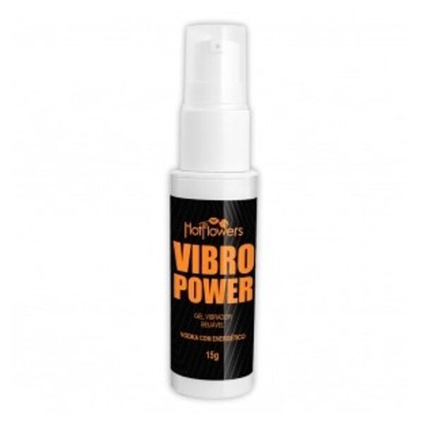 GEL BEIJÁVEL VIBRADOR HOT FLOWERS VIBRO POWER 15G VODKA COM ENERGÉTICO - Imagem 3
