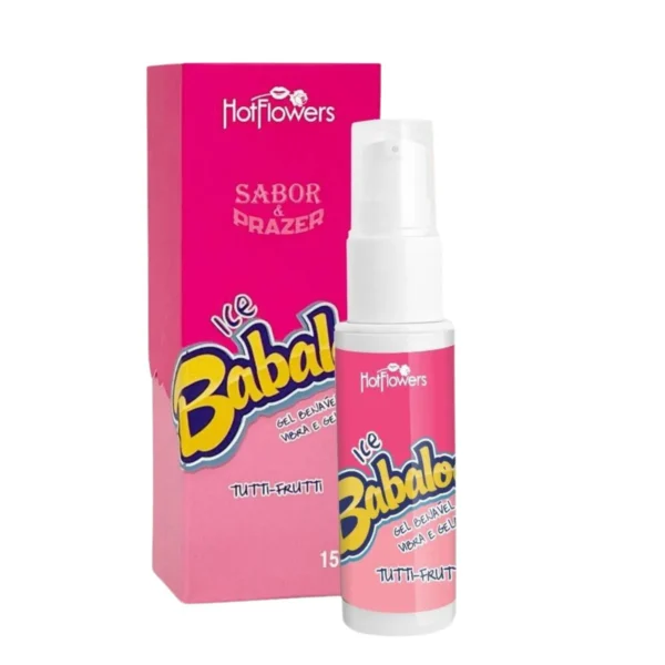 GEL BEIJÁVEL VIBRADOR TÉRMICO HOT FLOWERS ICE BABALOO 4 SABORES - Imagem 8