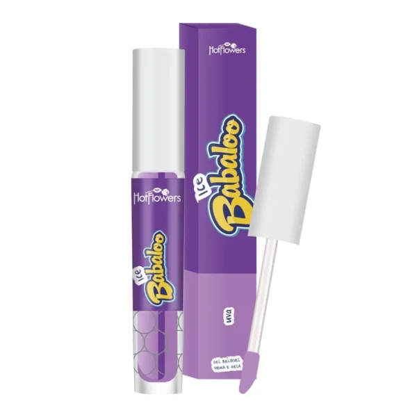 GLOSS LABIAL SABORIZADO HOT FLOWERS ICE BABALOO 4 SABORES - Imagem 3