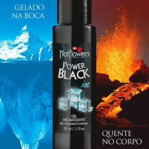 GEL PARA ORAL BEIJÁVEL SABORIZADO HOT FLOWERS POWER BLACK ICED GEL 35ML